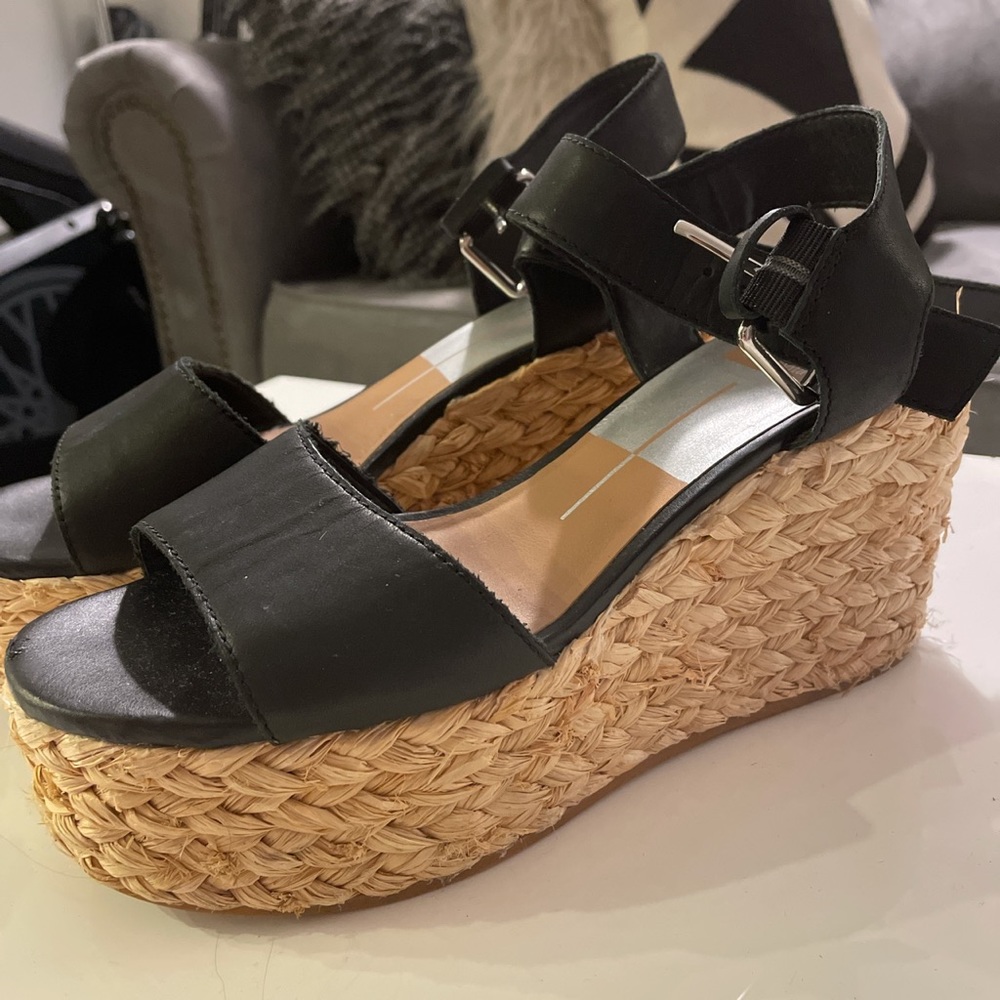 Black platform sandals